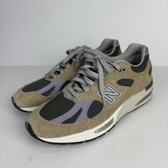 New Balance Other - New Balance U991DL2 Gray Green Purple White Sneakers Men's US10 Make In England